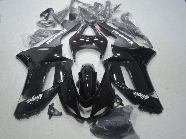 Schwarz Weißer Ninja ZX6R 07-08 Motorrad Verkleidungen Schwarz Weißer Ninja ZX6R 07-08 Motorrad Verkleidungen