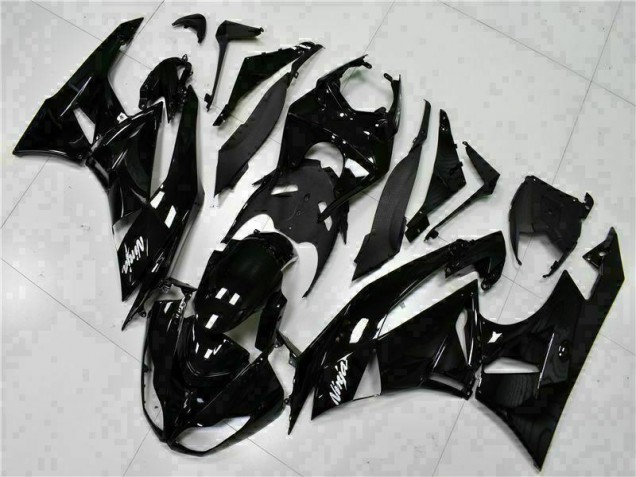 Schwarz Weißer Ninja ZX6R 09-12 Motorrad Verkleidungen Schwarz Weißer Ninja ZX6R 09-12 Motorrad Verkleidungen