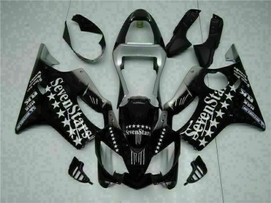 Schwarz Weißes SevenStarss CBR 600 F4i 01-03 Motorrad Verkleidungen