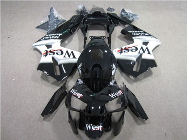 Schwarz Weißes Westmuster CBR 600 RR 05-06 Motorrad Verkleidungen