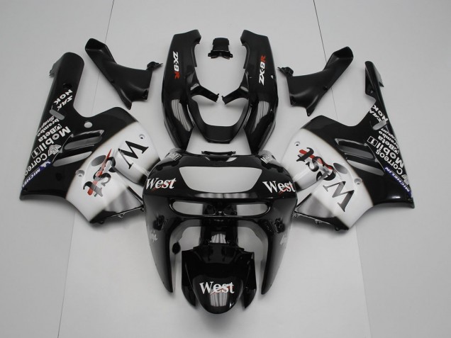 Schwarz Weißes Westmuster ZX9R 94-97 Motorrad Verkleidungen Schwarz Weißes Westmuster ZX9R 94-97 Motorrad Verkleidungen