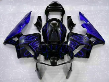 Schwarz mit Blaur Flamme CBR 600 RR 03-04 Motorrad Verkleidungen