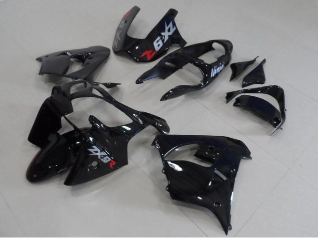 Schwarz mit grauen Aufklebern ZX9R 00-01 Motorrad Verkleidungen Schwarz mit grauen Aufklebern ZX9R 00-01 Motorrad Verkleidungen