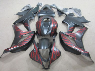 Schwarz mit roter Flamme CBR 600 RR 07-08 Motorrad Verkleidungen