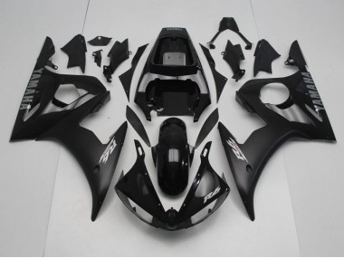Schwarz mit silbernen Aufklebern R6 03-05 Motorrad Verkleidungen