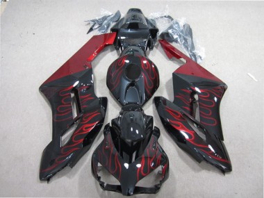 Schwarz rote Flamme CBR 1000 RR 04-05 Motorrad Verkleidung