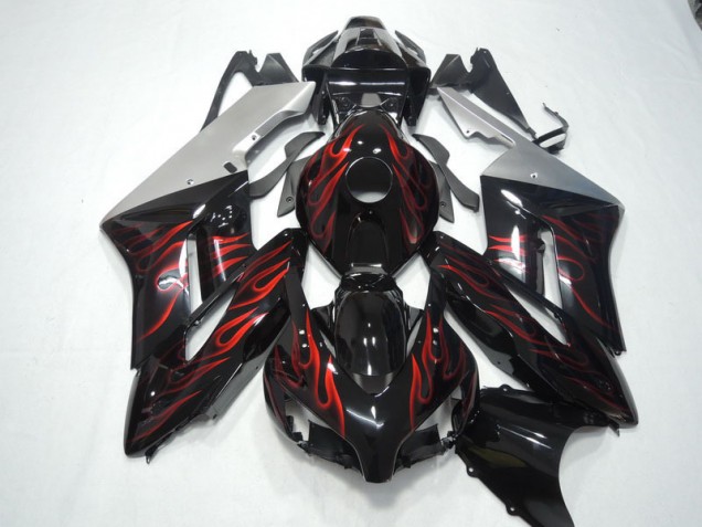 Schwarz rote Flamme CBR 1000 RR 04-05 Motorrad Verkleidungen