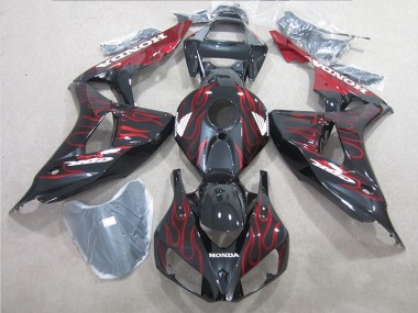 Schwarz rote Flamme CBR 1000 RR 06-07 Motorrad Verkleidungen