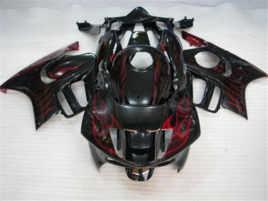Schwarz rote Flamme CBR 600 F3 95-98 Motorrad Verkleidungen