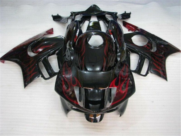 Schwarz rote Flamme CBR 600 F3 95-98 Motorrad Verkleidungen Schwarz rote Flamme CBR 600 F3 95-98 Motorrad Verkleidungen