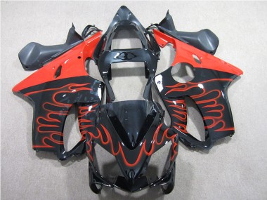 Schwarz rote Flamme CBR 600 F4i 01-03 Motorrad Verkleidungen