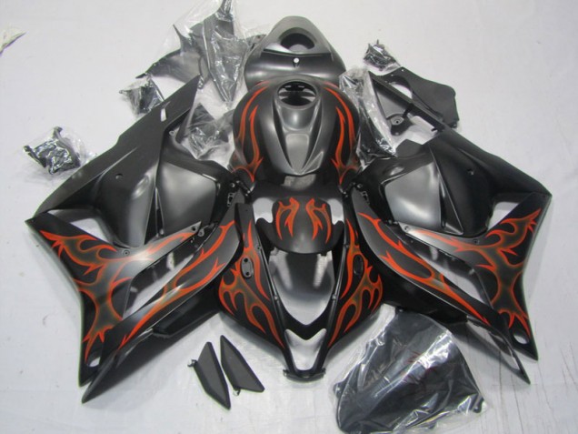 Schwarz rote Flamme CBR 600 RR 09-12 Motorrad Verkleidung Schwarz rote Flamme CBR 600 RR 09-12 Motorrad Verkleidung