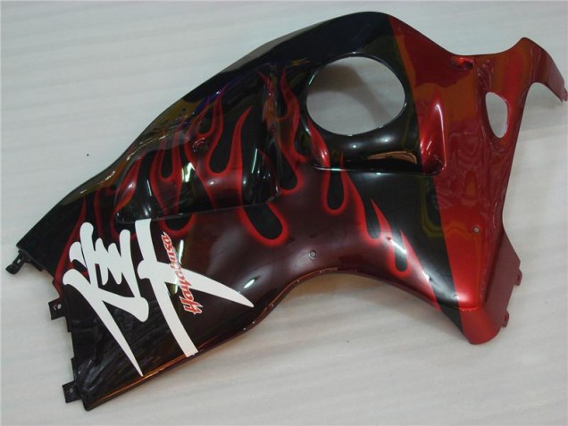 Schwarz rote Flamme GSXR 1300 Hayabusa 96-07 Motorrad Verkleidung Schwarz rote Flamme GSXR 1300 Hayabusa 96-07 Motorrad Verkleidung