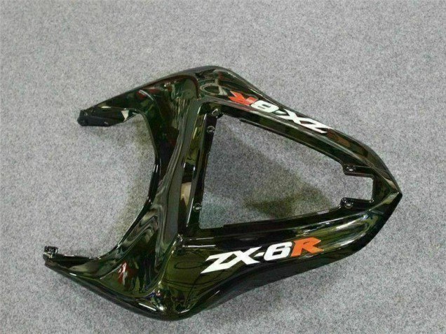 Schwarz rote Flamme ZX6R 07-08 Motorrad Verkleidungen Schwarz rote Flamme ZX6R 07-08 Motorrad Verkleidungen