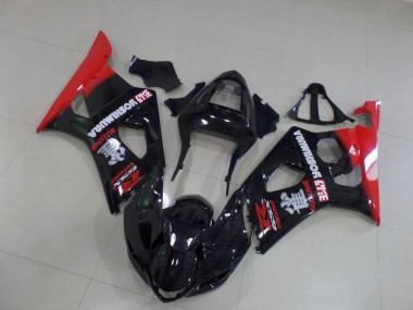 Schwarz und Rot GSXR 1000 K3 03-04 Motorrad Verkleidungen