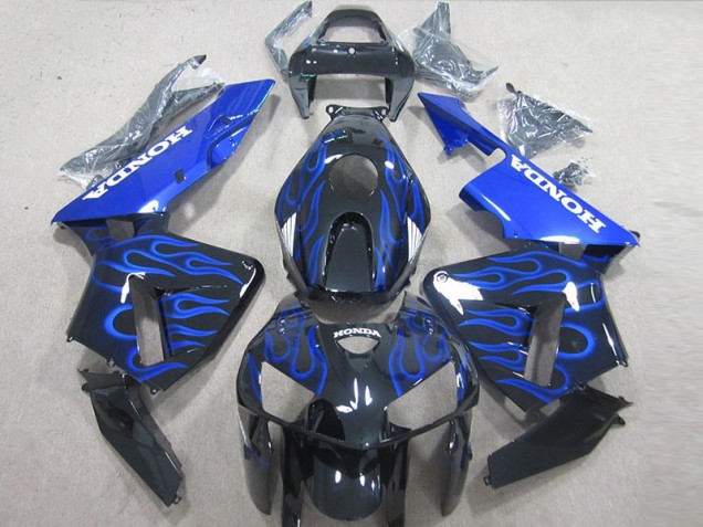 Schwarze Blau Flamme CBR 600 RR 05-06 Motorrad Verkleidungen Schwarze Blau Flamme CBR 600 RR 05-06 Motorrad Verkleidungen