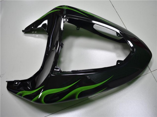 Schwarze Grüne Flamme ZX10R 06-07 Motorrad Verkleidungen Schwarze Grüne Flamme ZX10R 06-07 Motorrad Verkleidungen