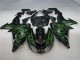Schwarze Grüne Flamme ZX10R 06-07 Motorrad Verkleidungen Schwarze Grüne Flamme ZX10R 06-07 Motorrad Verkleidungen