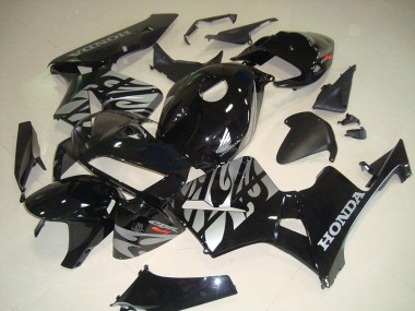 Schwarze Weiße Flamme CBR 600 RR 05-06 Motorrad Verkleidungen