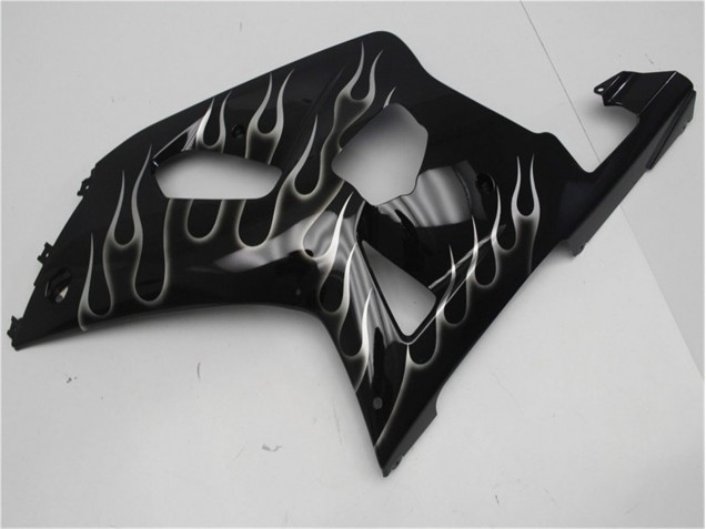 Schwarze Weiße Flamme GSXR 600 / 750 K1 K2 K3 01-03 Motorrad Verkleidungen Schwarze Weiße Flamme GSXR 600 / 750 K1 K2 K3 01-03 Motorrad Verkleidungen