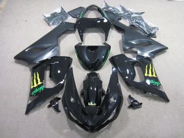 Schwarzer Grün Ninja ZX6R 05-06 Motorrad Verkleidungen