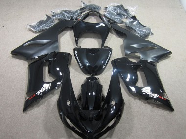 Schwarzer Ninja 636 ZX6R 05-06 Motorrad Verkleidungen
