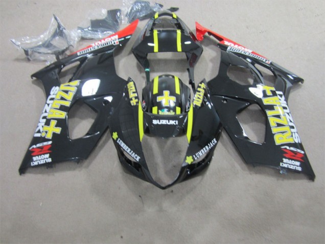 Schwarzer Rizla GSXR 1000 K3 03-04 Motorrad Verkleidungen Schwarzer Rizla GSXR 1000 K3 03-04 Motorrad Verkleidungen