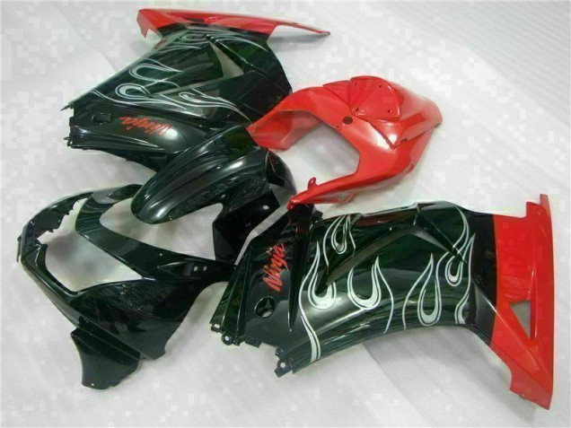 Schwarzer Roter Ninja EX250 08-12 Motorrad Verkleidungen