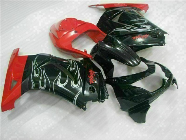 Schwarzer Roter Ninja EX250 08-12 Motorrad Verkleidungen