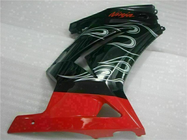 Schwarzer Roter Ninja EX250 08-12 Motorrad Verkleidungen