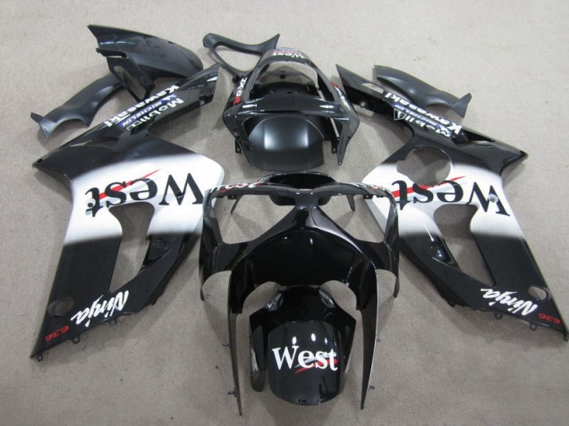 Schwarzer West Ninja 636 ZX6R 03-04 Motorrad Verkleidungen Schwarzer West Ninja 636 ZX6R 03-04 Motorrad Verkleidungen