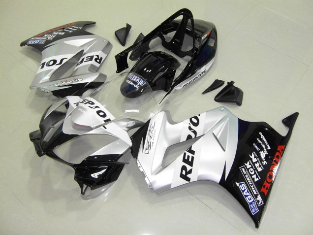 Silber Repsol VFR 800 02-13 Motorrad Verkleidungen Silber Repsol VFR 800 02-13 Motorrad Verkleidungen