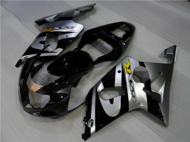 Silber Schwarz GSXR 1000 K1 00-02 Motorrad Verkleidungen