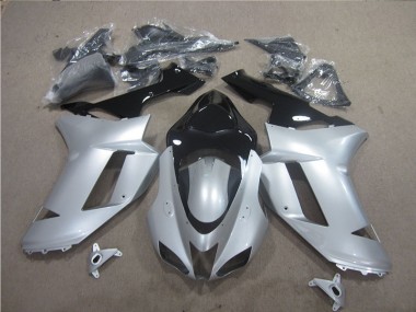 Silber Schwarz ZX6R 07-08 Motorrad Verkleidungen