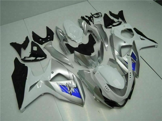 Silber Weiß GSXR 1000 K9 09-16 Motorrad Verkleidungen Silber Weiß GSXR 1000 K9 09-16 Motorrad Verkleidungen