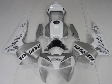Silver Weiß Schwarz Repsol CBR 600 RR 03-04 Motorrad Verkleidungen