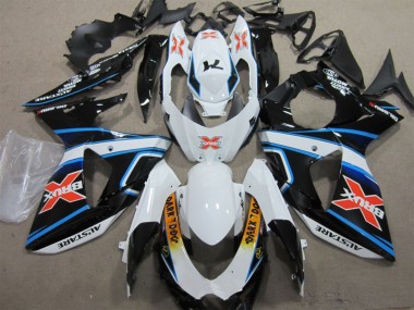 Weiß Blau Brux Dunkel Hund GSXR 1000 K9 09-16 Motorrad Verkleidungen