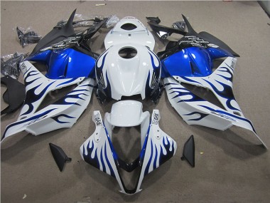 Weiß Blau Flamme CBR 600 RR 09-12 Motorrad Verkleidungen