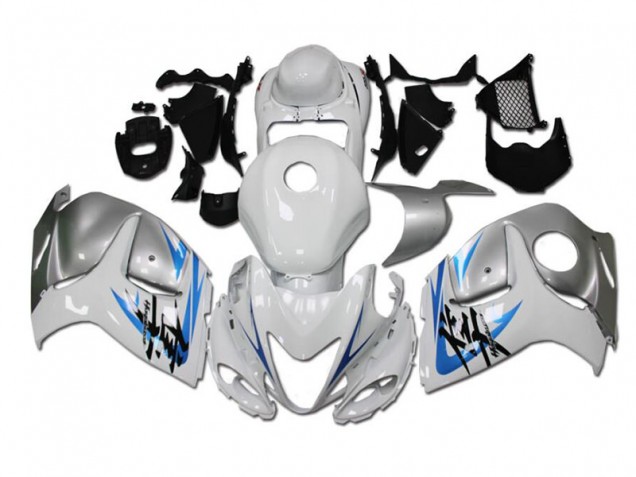 Weiß Blau GSXR 1300 Hayabusa 08-19 Motorrad Verkleidungen Weiß Blau GSXR 1300 Hayabusa 08-19 Motorrad Verkleidungen