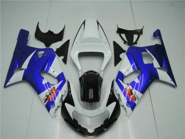 Weiß Blau GSXR 600 / 750 K1 K2 K3 01-03 Motorrad Verkleidungen