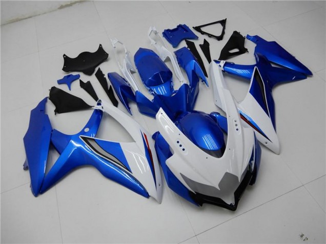 Weiß Blau GSXR 600 / 750 K8 08-10 Motorrad Verkleidung Weiß Blau GSXR 600 / 750 K8 08-10 Motorrad Verkleidung