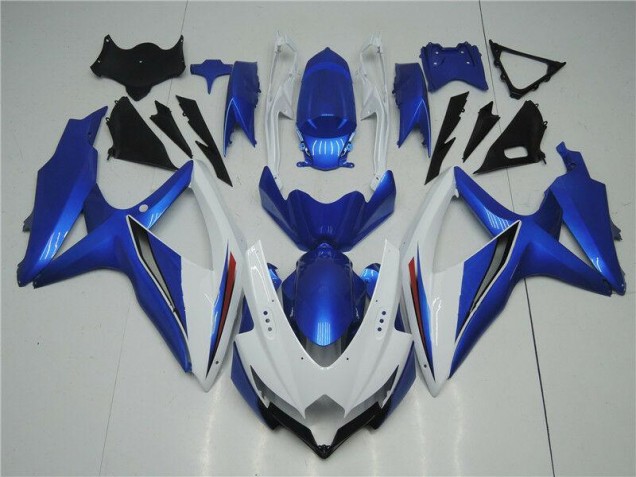 Weiß Blau GSXR 600 / 750 K8 08-10 Motorrad Verkleidung Weiß Blau GSXR 600 / 750 K8 08-10 Motorrad Verkleidung