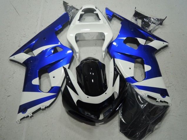 Weiß Blau GSXR 600 K1 K2 K3 01-03 Motorrad Verkleidungen Weiß Blau GSXR 600 K1 K2 K3 01-03 Motorrad Verkleidungen