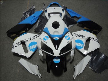 Weiß Blau Konica Minolta CBR 600 RR 05-06 Motorrad Verkleidung