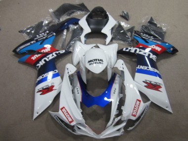 Weiß Blau Motul GSXR 600 K11 11-24 Motorrad Verkleidungen