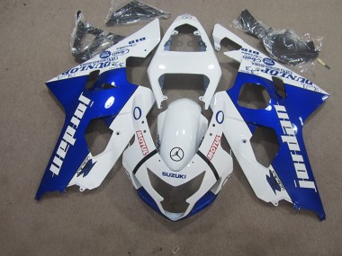 Weiß Blau Motul GSXR 600 K4 04-05 Motorrad Verkleidungen