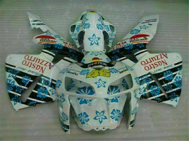 Weiß Blau Nastro Azzurro 46 CBR 600 RR 05-06 Motorrad Verkleidung Weiß Blau Nastro Azzurro 46 CBR 600 RR 05-06 Motorrad Verkleidung