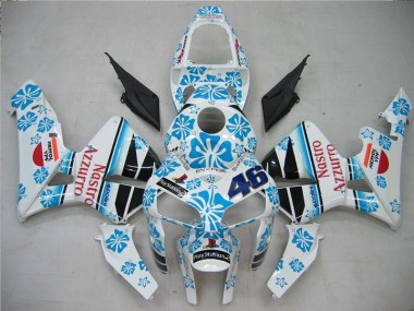 Weiß Blau Nastro Azzurro 46 CBR 600 RR 05-06 Motorrad Verkleidungen