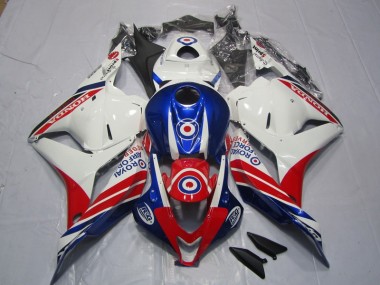 Weiß Blau Rot CBR 600 RR 09-12 Motorrad Verkleidung