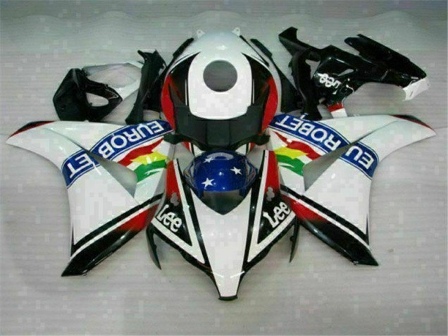 Weiß Blau Rot Eurobet Lee CBR 1000 RR 08-11 Motorrad Verkleidungen Weiß Blau Rot Eurobet Lee CBR 1000 RR 08-11 Motorrad Verkleidungen